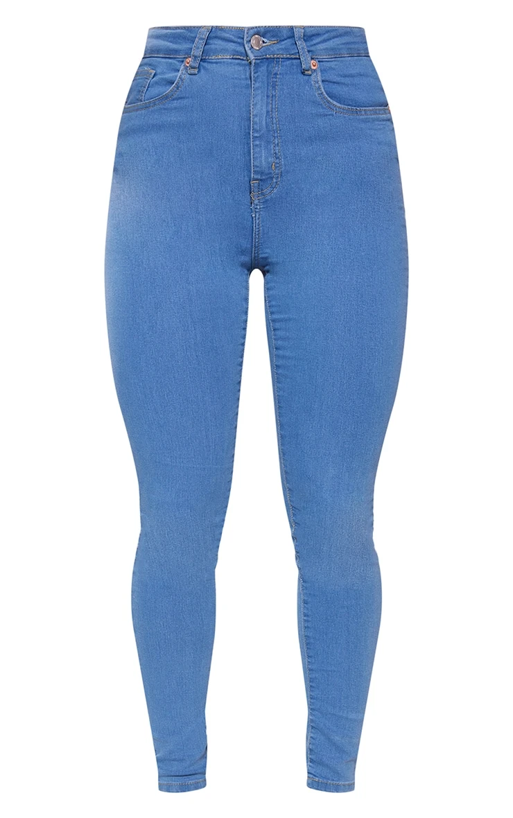 PRETTYLITTLETHING L30 Light Wash 5 Pocket Skinny Jeans 6 PRETTYLITTLETHING L30 Light Wash 5 Pocket Skinny Jeans - Image 6