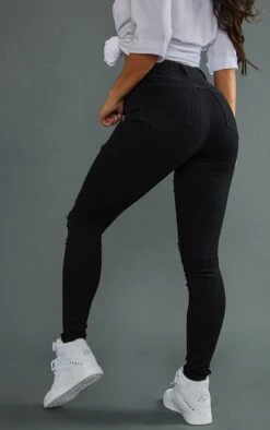 PRETTYLITTLETHING Black Ripped 5 Pocket Skinny Jeans 9 PRETTYLITTLETHING Black Ripped 5 Pocket Skinny Jeans -Modern Wear Boutique cd74c61fb1e662922f6dab7f9f2b910110292a94 cmd9877 3