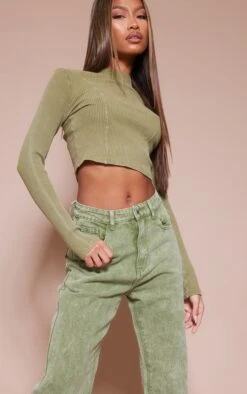 Washed Khaki Frayed Hem Wide Leg Jeans -Modern Wear Boutique ce2bbca798f113ad533217b41712e6f13453bdfd cnc5750 4