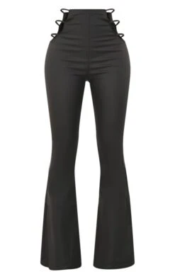 Black Extreme Flare Cut-out Waist Coated Jeans -Modern Wear Boutique cef0b2f6ce0c17dcb8e66e2e24debf6b162477fd cmv3711 5