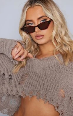 Mocha Extreme Distressed Knit Jumper -Modern Wear Boutique d08427931bdd6c816c8ed79c0b1f575bbac97da3 cnb3752 4
