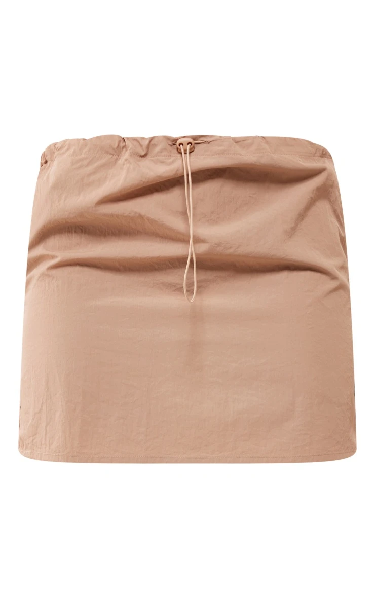 Camel Parachute Toggle Waist Micro Mini Skirt 5 Camel Parachute Toggle Waist Micro Mini Skirt - Image 5