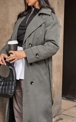 Khaki Woven Quilted Lining Trench Coat -Modern Wear Boutique d44c0f0ea318a1bcf3253e4e6ac7342cec5e5af9 cmt0707 4