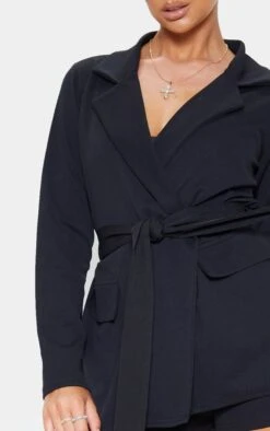 Black Belted Front Pocket Detail Blazer -Modern Wear Boutique d4684716187c09ef0c844795c7ae3cfae325c4d5 cmc8413 5