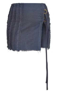 Charcoal Woven Raw Hem Buckle Trim Micro Mini Skirt -Modern Wear Boutique d46dda67368e9b1e44feba8aaa2906882cccacf2 cna4146 6