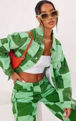 Green Check Print Denim Jacket 10 Green Check Print Denim Jacket -Modern Wear Boutique dc3641962cfda086161cf41c3cf88848fb84a53a cna7337 4