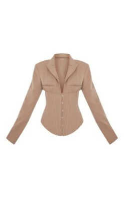 Taupe Corset Waist Shoulder Pad Blazer 9 Taupe Corset Waist Shoulder Pad Blazer -Modern Wear Boutique dd80e7c5bfc1086eeb60e5a1c30d84449ee989bb cnc6102 5