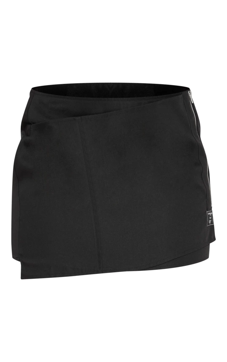Black Woven Zip Up Cargo Mini Skirt 6 Black Woven Zip Up Cargo Mini Skirt - Image 6