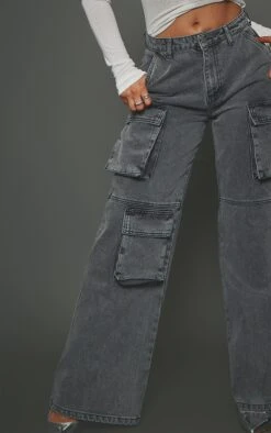 Grey Acid Wash Low Rise Baggy Boyfriend Cargo Jeans -Modern Wear Boutique e1a46437559e3680924c6c36f1d6fad01a7a5cca cnb8467 4