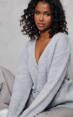 Grey Marl Pockets Knit Oversized Cardigan -Modern Wear Boutique e1f36820d5c4688623cdc08da05a5f5608c5b537 cnc3222 4