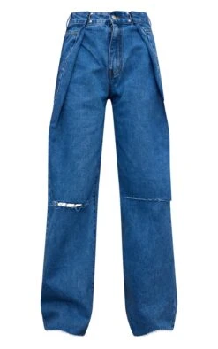 Mid Blue Wash Adjustable Waistband Wide Leg Jeans -Modern Wear Boutique e4e468461a810047049905eb0db1b53162a03bdc cnc2012 5