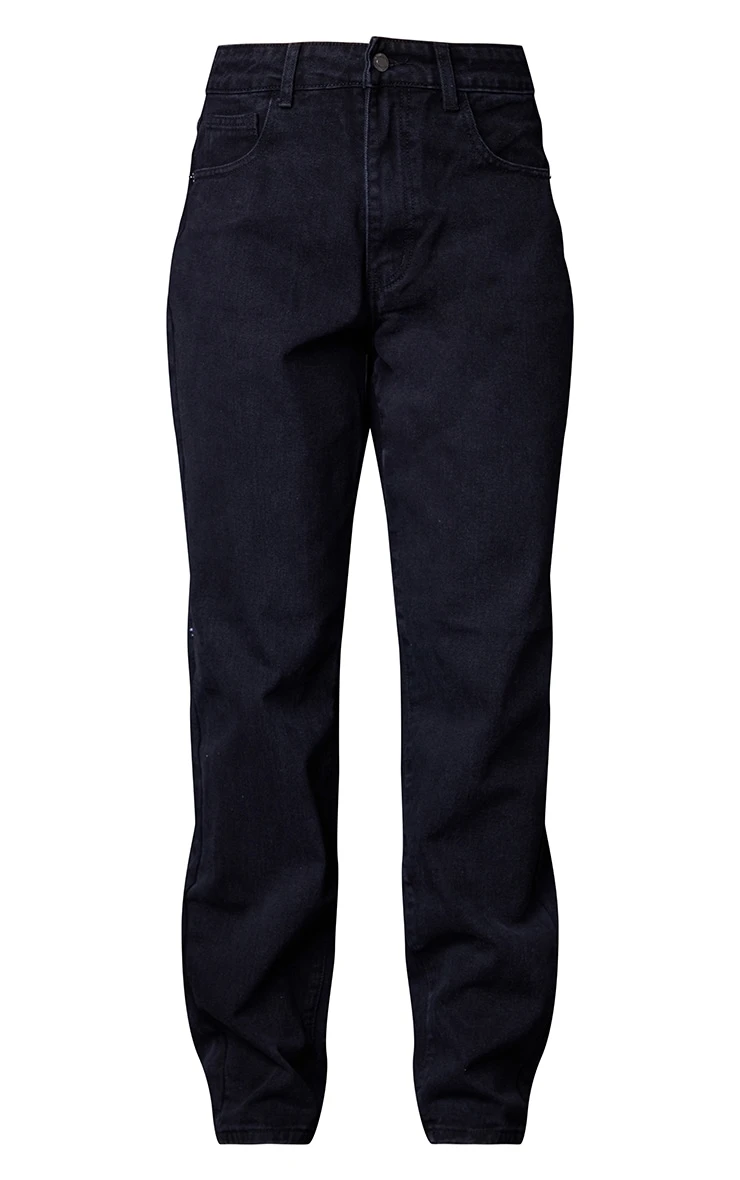 PRETTYLITTLETHING L32 Washed Black Boyfriend Jeans 6 PRETTYLITTLETHING L32 Washed Black Boyfriend Jeans - Image 6