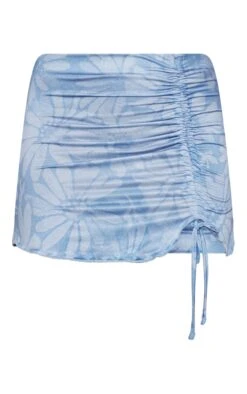 Blue Floral Print Slinky Ruched Front Lettuce Hem Mini Skirt 11 Blue Floral Print Slinky Ruched Front Lettuce Hem Mini Skirt -Modern Wear Boutique e6b9c9ff62aae01ccccd558055d622d61271ebea cnd6638 6