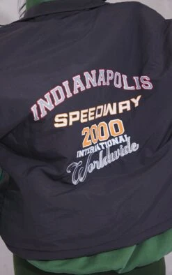 Green Oversized Slogan Zipped Racer Bomber Jacket -Modern Wear Boutique e7f4027d2dfcf0b9579d5bc69e9187532f06c3a7 cnb5034 4