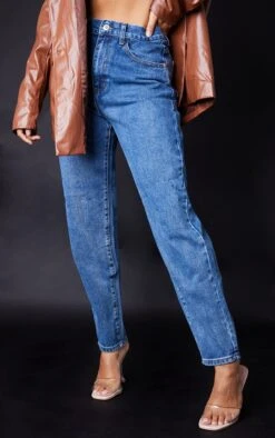 PRETTYLITTLETHING L30 Mid Blue Wash Mom Jeans -Modern Wear Boutique e96d3a80f6fa07dfdc8a0673d6743e45631dad00 cly9253 2