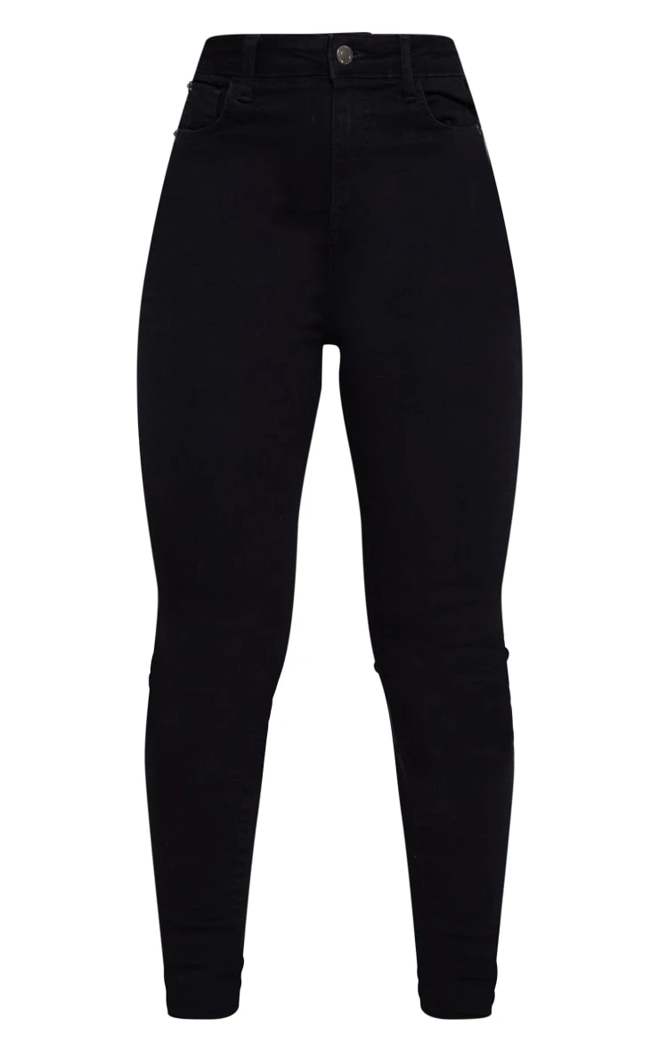 PRETTYLITTLETHING L32 Intense Black 5 Pocket Skinny Jeans 6 PRETTYLITTLETHING L32 Intense Black 5 Pocket Skinny Jeans - Image 6