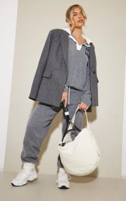 Grey Marl Oversized Collared Knitted NY Jacquard Jumper -Modern Wear Boutique f1f04a1777287d0a3965b286e221f69914db06b9 cnb9437 3