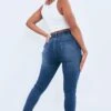 PRETTYLITTLETHING Shape Mid Blue Wash Super High Waist Skinny Jeans