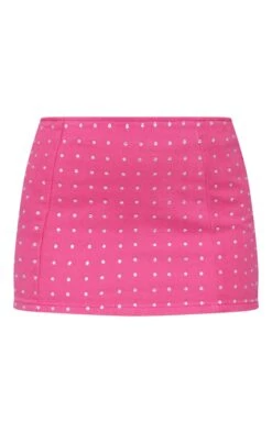 Bright Pink Diamanté Detail Denim Mini Skirt -Modern Wear Boutique f42dd102ce4823d48f5b3695bb53e0bc9b6034b2 cna7297 6