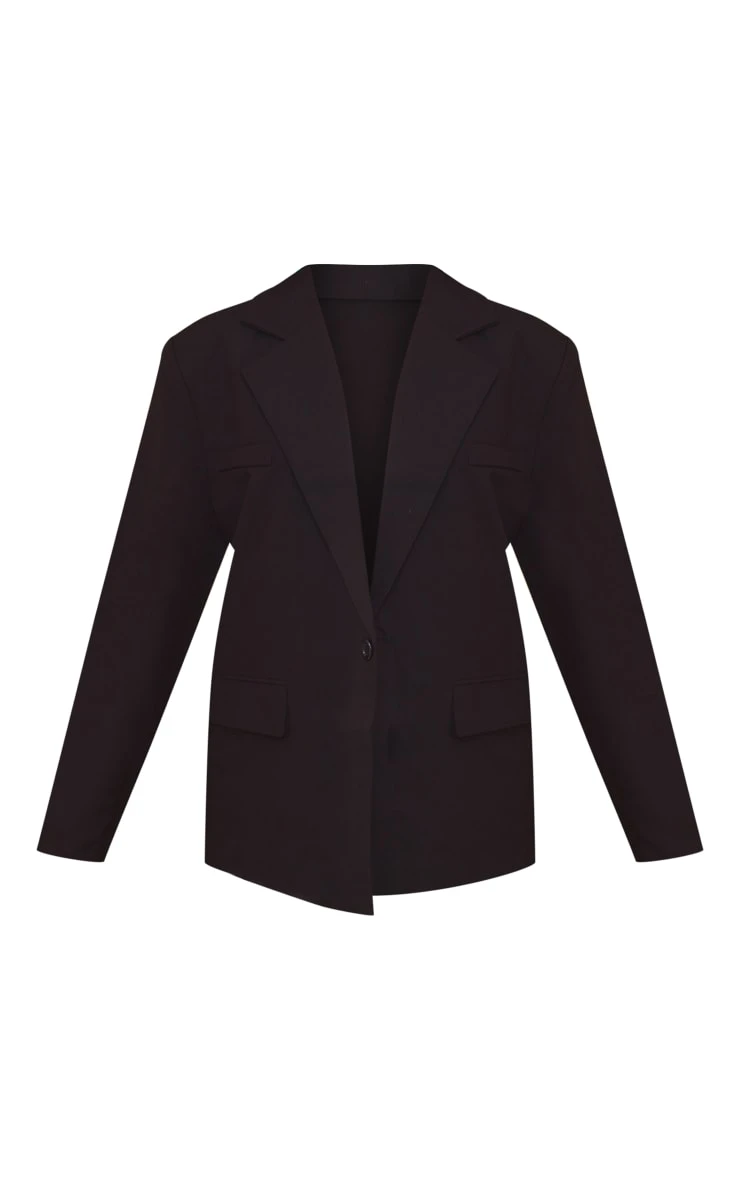 Black Boxy Oversized Drop Shoulder Dad Blazer 5 Black Boxy Oversized Drop Shoulder Dad Blazer - Image 5