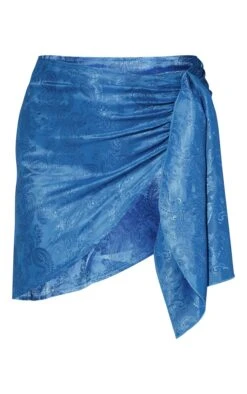 Blue Satin Printed Side Tie Asymmetric Mini Skirt -Modern Wear Boutique ff06dd6fa285a4788ea2b0bacdb78b4d85277213 cms9861 6
